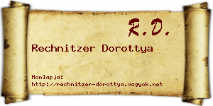 Rechnitzer Dorottya névjegykártya